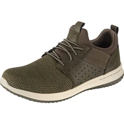 Bild av Skechers Delson Camben Trainers herr, Olive Mesh W Synthetic, 41 EU