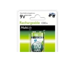 Bild av Philips Multilife 9VB1A17 Batteri 9V NiMH (uppladdningsbara) 170 mAh
