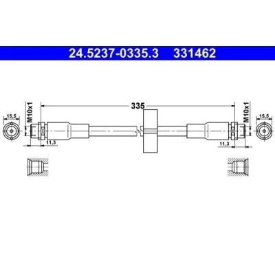 Bild av Bromsslang, Framaxel, audi allroad c5, 4Z7 611 707 A,