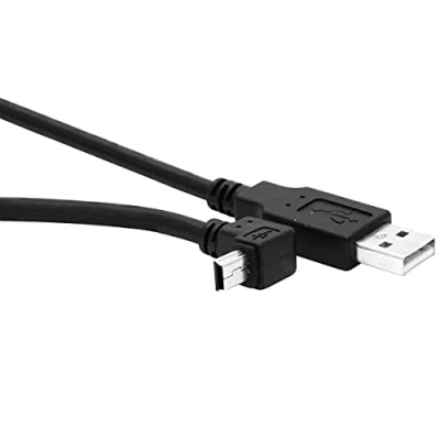 Bild av PremiumCord USB mini 90 anslutningskabel 1,8 m, A kontakt till B vinklad, 2.0 High Speed datakabel, AWG28, färg svart, längd m