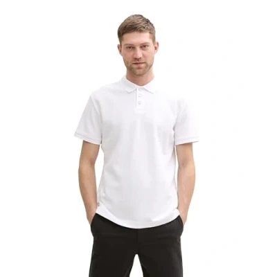 Bild av TOM Tailor Structured Piké, Storlek: Large, White