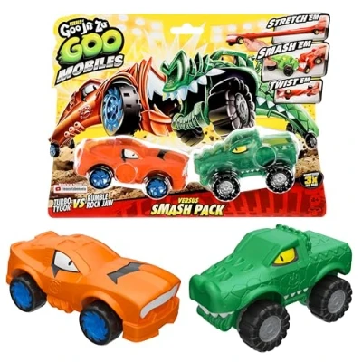 Bild av Heroes of Goo Jit Zu Mobiles Tygor vs Rock Jaw Stretch &#039;em! Krossa dem! Vrid Fixa dem och börja igen! Present för 4 åriga flickor, pojkar fans