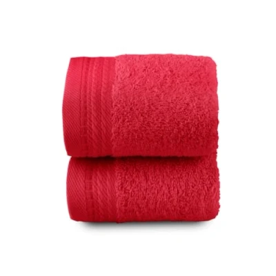 Bild av Top Towel Premium stora badhanddukar 2 ansiktshanddukar eller bidé 30 x 50 cm 100% bomull 600 gram röd