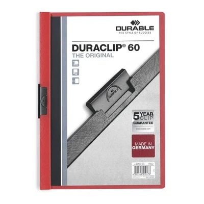 Bild av Dossier de Portefeuilles Durable Duraclip 60 Rouge Transparent A4 25 Pièces