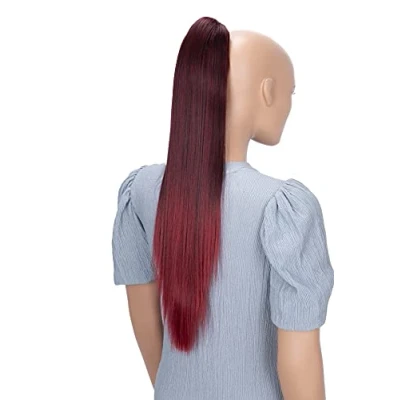 Bild av CAISHA 60cm Hairpiece Braid Ponytail Hair Extension Straight Red Mix H620