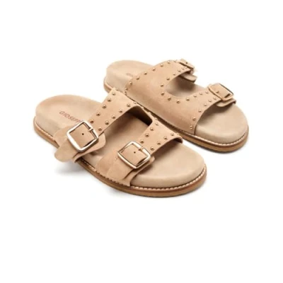 Bild av GIOSEPPO Stella, platta damsandaler, Beige, 39 EU, EU
