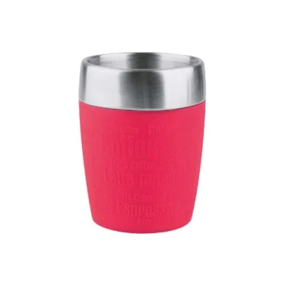 Bild av Emsa 514517 isolerad drickkopp, mobil njutning, 200 ml, roterande dricklock, hallon, resekopp, 1 st (1 pack)