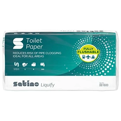 Bild av WEPA liquify toalettpapper självupplösande perfekt för camping, husbil, utomhus, kryssningsfartyg, resor 8 rullar med 250 ark vardera 2 lagigt