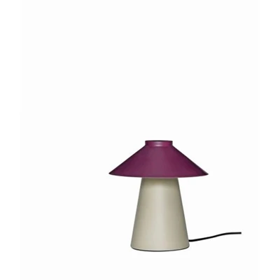 Bild av HÜBSCH Chipper bordslampa, vit, vinröd, järn