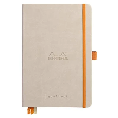 Bild av Rhodia 118775C GoalBook (DIN A5, 14,8 x 21 cm, 120 ark, prickig linjering, 90 g, elegant och praktisk) 1 styck, beige