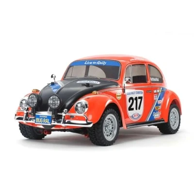 Bild av TAMIYA Volkswagen 58650 1:10 RC VW Beetle Rally MF 01X fjärrstyrd bil/fordonsmodell byggsats hobbymontering, omålad