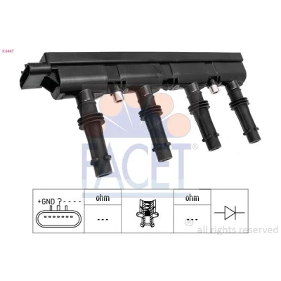 Bild av FACET 9.6447 Bobine d&#039;allumage OPEL: Corsa D 3/5 portes, Astra J 5 Mokka / X, CHEVROLET: Cruze Berline, Aveo portes