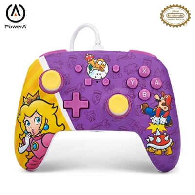 Bild av PowerA Enhanced Wired Controller for Nintendo Switch Princess Peach Battle, Gamepad, Game Controller, Officially Licensed