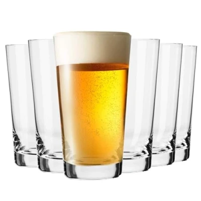 Bild av KROSNO Högveteglas ölglas Set med 6 530 ml Pure kollektion Perfekt för hem, restauranger och fester diskmaskinssäker