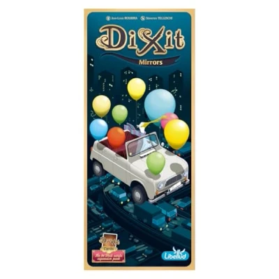 Bild av Dixit Mirrors Brädspels Expansion Berättelse Spel för Barn och Vuxna Roligt Familjespel Kreativt Barnspel Svenska Danska Norska Finska Ålder 8+ 3 6 Spelare Speltid 30 Minuter