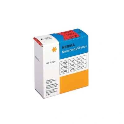 Bild av HERMA self adhesive number labels 3000 label(s) 10 x 22 mm