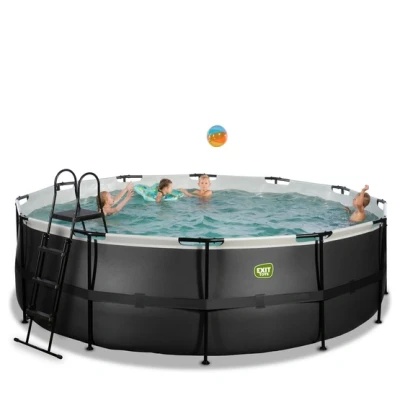 Bild av EXIT Black Leather Pool Sandfilterpump 450x122 cm
