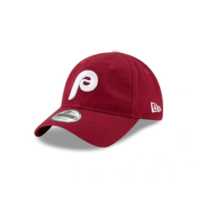 Bild av New Era MLB klassisk kärna basebollkeps 9Twenty ostrukturerad justerbar keps hatt laglogotyp, Philadelphia Phillies #34823, one size