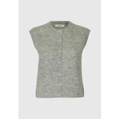 Bild av Selected Femme SLFLulu SL Button O neck Vest Väst Light Grey Melange XS