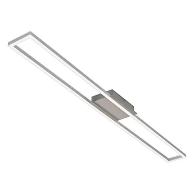 Bild av BRILONER LED taklampa, dimbar i steg, varmvit ljusfärg, 18 watt, 1 600 lumen, lampa, vardagsrum, sovrum, kök, 110 x 12 5 cm, aluminiumfärgad