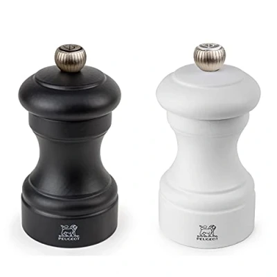 Bild av Peugeot 2/24291 Skakset för Salt &amp; Peppar, Trä, Vit, Svart, 10 cm, Paket med 2