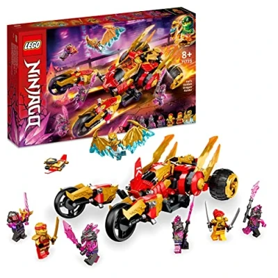 Bild av LEGO 71773 NINJAGO Kais gyllene drakfarkost Byggsats med leksaksbil, Inkluderar 7 minifigurer inkl Kai &amp; Drak Zane, Presentidé för barn över 8 år
