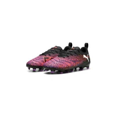 Bild av Puma Future 8 PLAY FG/AG JR Unisex Fotbollsskor fasta dobbar för barn, Storlek: 38.5, black/white/glowing red Konstmaterial