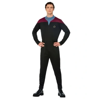 Bild av Smiffys Star Trek Voyager Uniform 52587M Kostym, Svart, Röd, 38 40