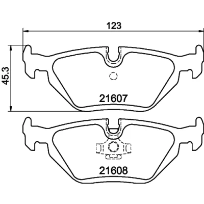 Bild av HELLA 8DB 355 007 511 Jeu de plaquettes frein préparé pour indicateur d&#039;usure BMW: 3 Coupe, Berline, Cabriolet