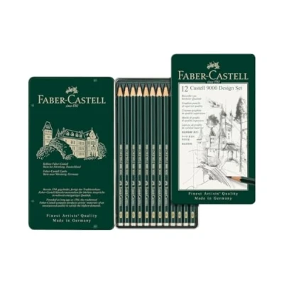Bild av Faber Castell 9000 Design Set FC119064 Blyertspennor, Grön, Paket med 12