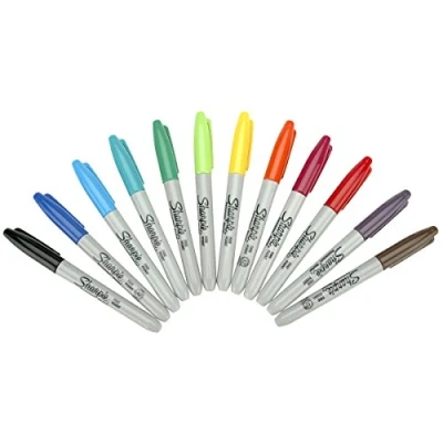 Bild av Sharpie Fine Point Permanent markör (orange, fin spets, flerfärgad, fin, metall, papper, plast, AP)