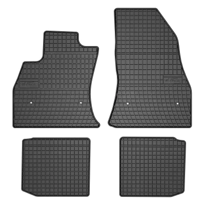 Bild av FROGUM 547365 Ensemble de tapis sol Caoutchouc avant et arrière 4 noir Sur mesure FIAT: 500L