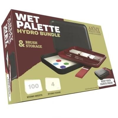 Bild av The Army Painter Wet Palette Combo Premium borsthållare med pallfolier och svampar Hydro Foam &amp; Lakan för bordsskiva Wargames miniatyrmodellering