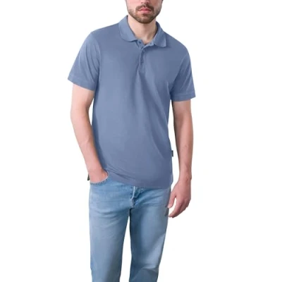 Bild av HRM herr Heavy Performance Polo I Premium Shirt Basic Polotröja tvättbar upp till 60 C Högkvalitativa och hållbara herrkläder Workwear, Himmelsblå, 5XL