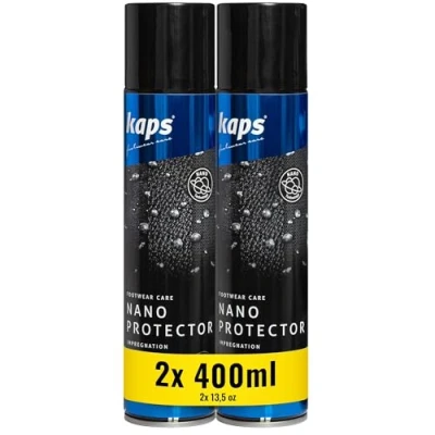 Bild av Kaps Nano Protector, Set med 2x 400 ml, Vattentät Skoskyddsspray för Läder, Nubuck, Mocka, Textilier och TEX Material, Fukt Smutsavvisande
