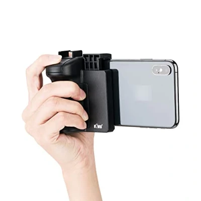 Bild av KIWIFOTOS Smart telefon handgirp med trådlös fjärrkontroll och smartphone stativmonteringshållare mobiltelefonstativ adapterklämma selfiepinne monopod stativ montering för iPhone Android