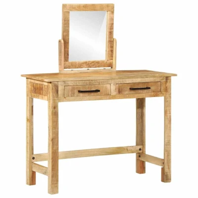 Bild av Dressing Table med spegel Massivt trä Grovt mango