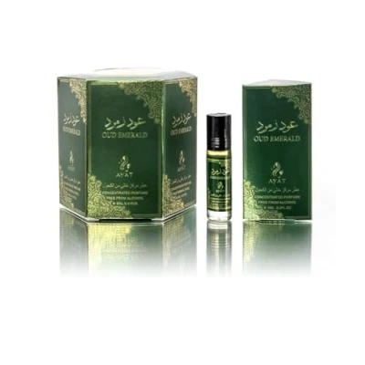Bild av AYAT PERFUMES 6 x ml doftolja för män och kvinnor, långvarig bekväm (Oud Emerald)