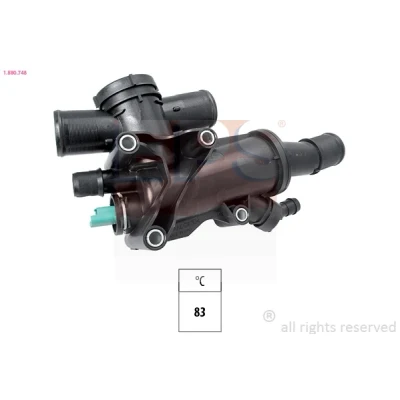 Bild av EPS 1.880.748 Thermostat d&#039;eau 83 Made in Italy OE Equivalent avec joint d&#039;étanchéite PEUGEOT: 308 I 3/5 portes, 307 508 Berline