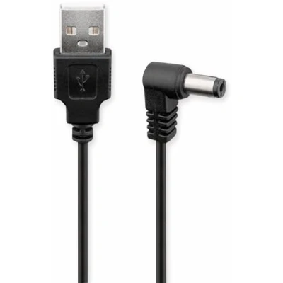Bild av Goobay 55158 DC strömkabel, anslutningskabel USB kontakt till hålkontakt, 5,5 x 2,1 mm, 5 V, svart, 1 m