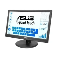 Bild av ASUS VT168HR 15,6 tum WXGA pekskärm 10 punkts touch TN panel 16:9 1366 x 768 220cd/m² HDMI och VGA blått ljusfilter Flicker Free VESA 75 mm, svart