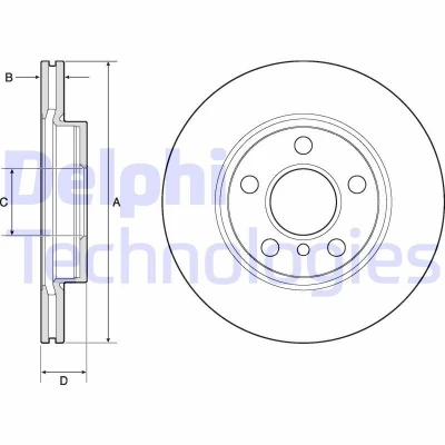 Bild av DELPHI BG4704C Disque de frein 280 22 5 ventilé revêtu à haute teneur en carbone sans roulement roue, bague ABS MINI: 3/5 portes, Clubman