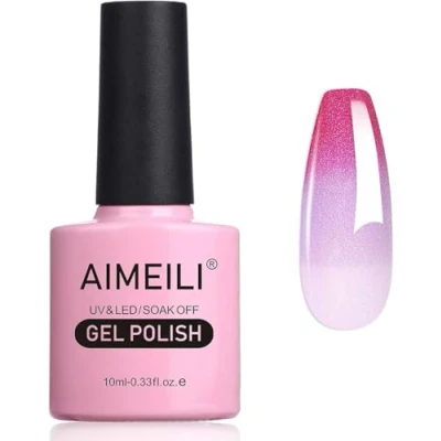 Bild av AIMEILI Kameleont gel nagellack, termisk polering skimmer färgskiftande gelpolish avblötläggning UV/LED för nagelkonstsalong gör det själv hem, lätt att applicera 10 ml 002