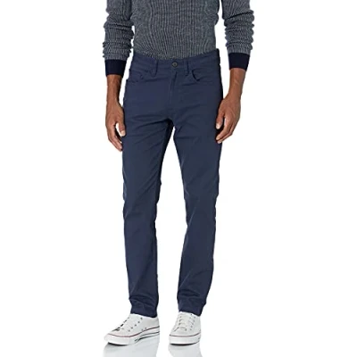 Bild av Amazon Essentials Men&#039;s 5 fickors bekväma chinos med stretch smal passform (tidigare Goodthread), Marinblå, 29W / 30L