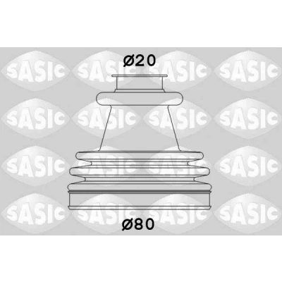 Bild av SASIC 2933773 Soufflet De Cardan côté roue PEUGEOT: 205 II 3/5 portes, I 306 CITROËN: C15 Van, ZX AX