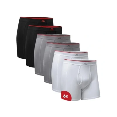 Bild av DANISH ENDURANCE Bambukalsonger för män, luftiga, med eller utan gylf, 6 pack Flerfärgad (2x Svart, 2x Grå, Vit) L