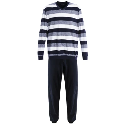 Bild av Schiesser Herren Schlafanzug lang mit Bündchen Nightwear Set