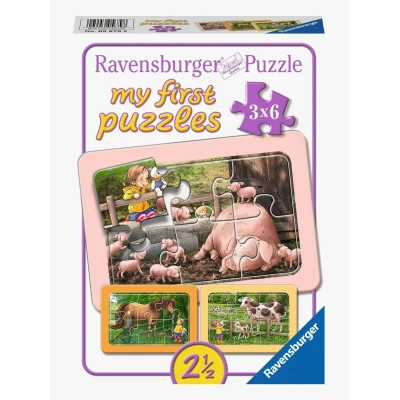 Bild av Ravensburger Pussel Exploring The Farm 3x6 Bitar