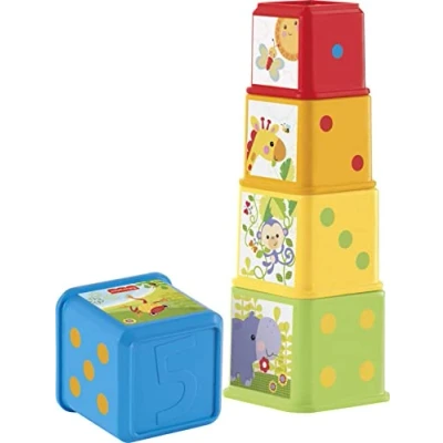 Bild av Fisher Price CDC52 Färgglada staplingskuber Babyleksak, 6 månader och äldre