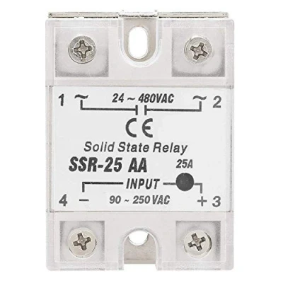 Bild av Solid State relä 25A trefas SSR AC ingång 90 250V utgång 24 480V